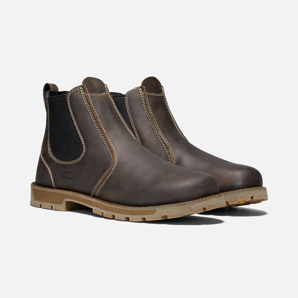 Botte de Travail Keen Homme Noir Marron | Seattle Romeo (Soft Toe) | ZROKB-8120